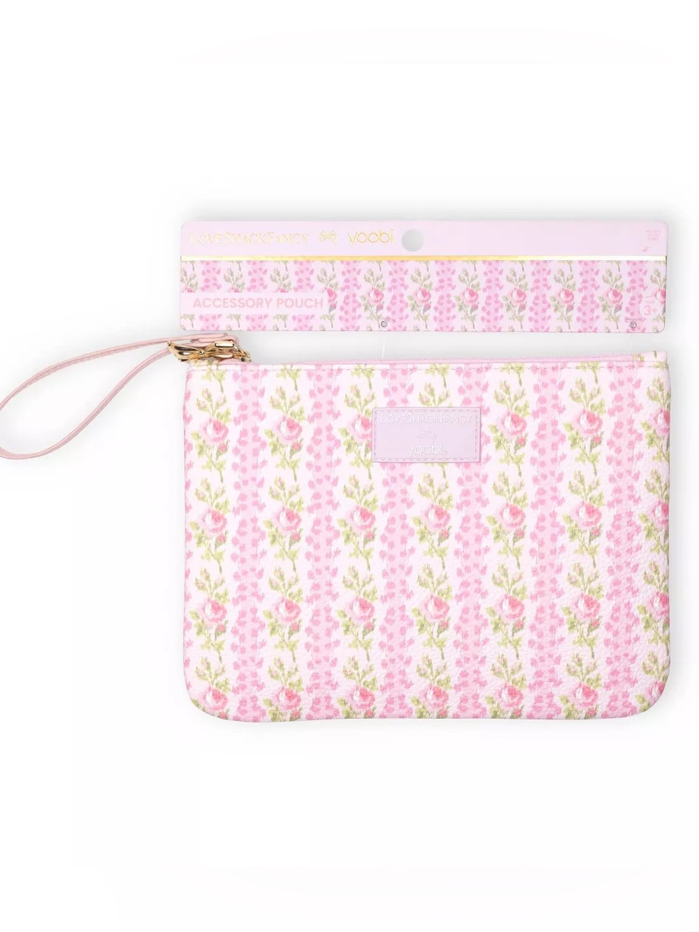 LoveShackFancy Target Blooming Heirloom Zip Pencil Case Strawberry Macaroon
